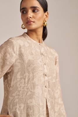 Moonlight beige linen co-ord set 5