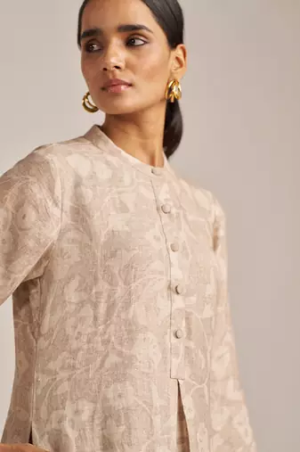 Moonlight beige linen co-ord set