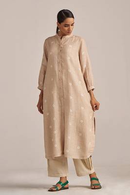 Beige and sesame linen co-ord set 1