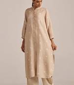 Beige and sesame linen co-ord set