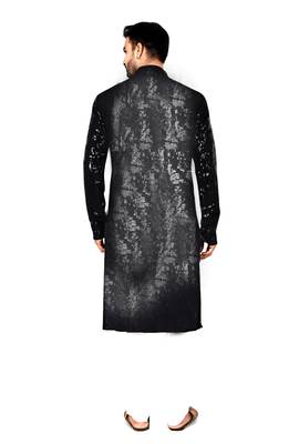 Mens pattern stitched kurta with churidar kurta-pajama 5