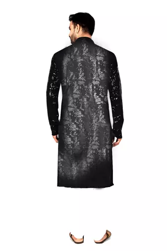 Mens pattern stitched kurta with churidar kurta-pajama