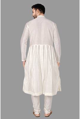 Mens pattern stitched anarkali kurta with churidar kurta-pajama 5