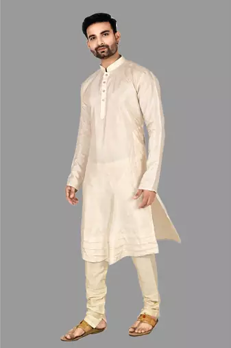 Mens plating work in daman stylished stitched  kurta-pajama