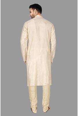 Mens plating work in daman stylished stitched  kurta-pajama 4