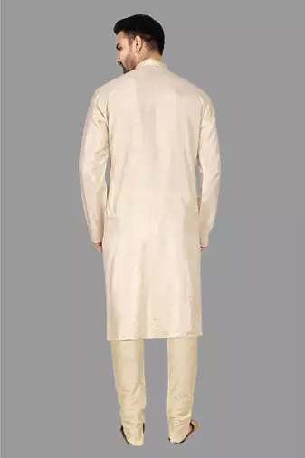 Mens plating work in daman stylished stitched  kurta-pajama