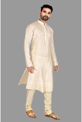 Mens plating work in daman stylished stitched  kurta-pajama 5