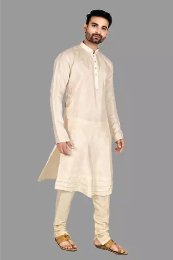 Mens plating work in daman stylished stitched  kurta-pajama