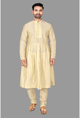 Mens pattern stitched anarkali kurta with churidar kurta-pajama 1