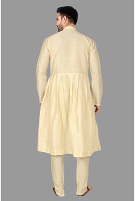 Mens pattern stitched anarkali kurta with churidar kurta-pajama 5