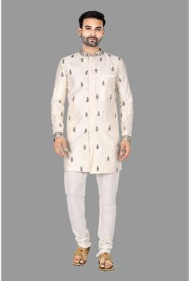 Mens hand work done semi indo all over front,collar & sleeves indo-western-dresses 1