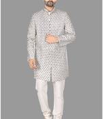 Mens hand work done semi indo all over front,collar & sleeves indo-western-dresses