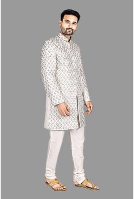 Mens hand work done semi indo all over front,collar & sleeves indo-western-dresses 5