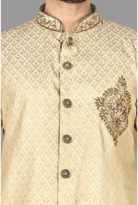 Mens hand work done in front button & collar semi indo    indo-western-dresses 2