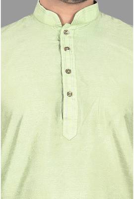 Mens designer wear pattern stitched open kurta with attached jacket without button men-kurtas 2