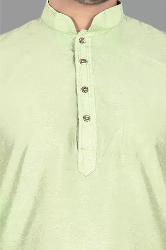 Mens designer wear pattern stitched open kurta with attached jacket without button men-kurtas