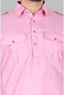 Mens pathani style short kurta designer wear men-kurtas 2