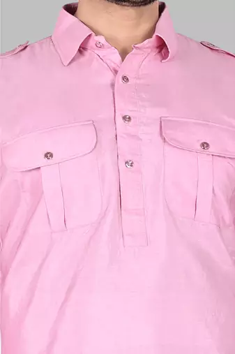 Mens pathani style short kurta designer wear men-kurtas