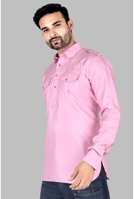 Mens pathani style short kurta designer wear men-kurtas 3