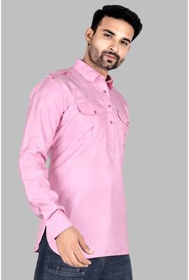 Mens pathani style short kurta designer wear men-kurtas 4