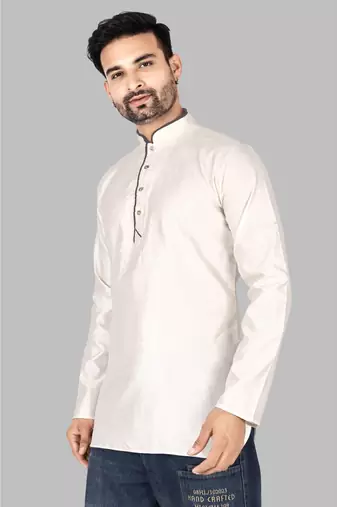 Mens stylish stitched short kurta  men-kurtas