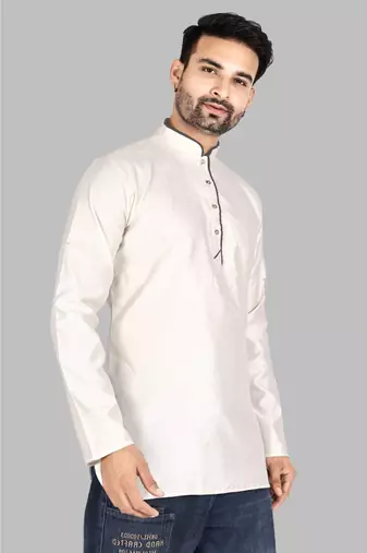 Mens stylish stitched short kurta  men-kurtas