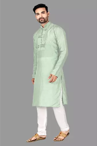 Mens pattern stitched stylish kurta with churidar kurta-pajama