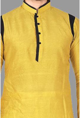 Mens pattern stitched kurta with churidar kurta-pajama 2