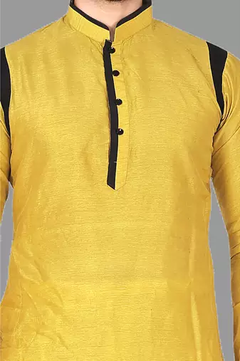 Mens pattern stitched kurta with churidar kurta-pajama