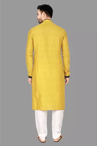 Mens pattern stitched kurta with churidar kurta-pajama