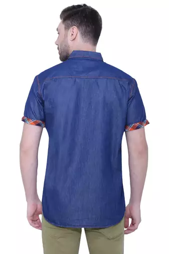 Men's half sleeve casual denim shirt | jeans shirt for men