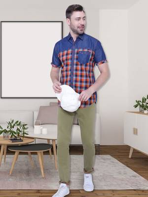 Men's half sleeve casual denim shirt | jeans shirt for men 3