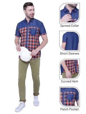 Men's half sleeve casual denim shirt | jeans shirt for men 5