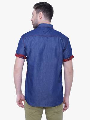 Men's half sleeve casual denim shirt | jeans shirt for men 2