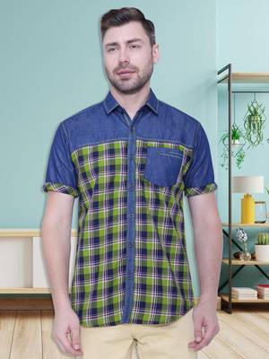 Men's half sleeve casual denim shirt | jeans shirt for men 1