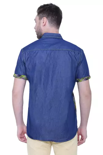 Men's half sleeve casual denim shirt | jeans shirt for men