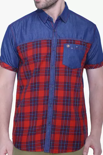 Men's half sleeve casual denim shirt | jeans shirt for men
