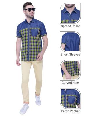 Men's half sleeve casual denim shirt | jeans shirt for men 5