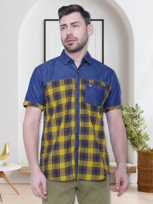 Men's half sleeve casual denim shirt | jeans shirt for men 1