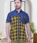 Men's half sleeve casual denim shirt | jeans shirt for men