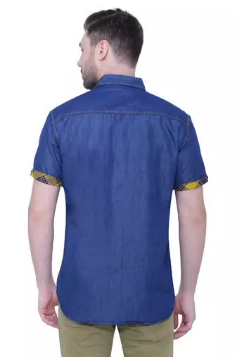 Men's half sleeve casual denim shirt | jeans shirt for men