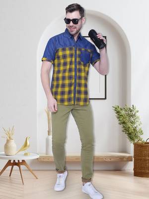 Men's half sleeve casual denim shirt | jeans shirt for men 3