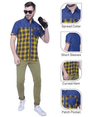 Men's half sleeve casual denim shirt | jeans shirt for men 5