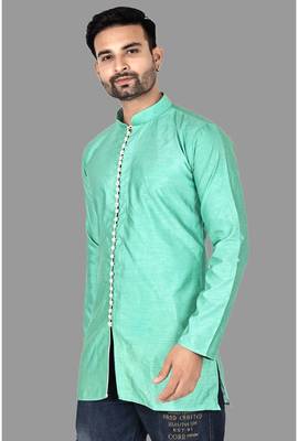 Mens lupi styled stitched pattern kurta    men-kurtas 3