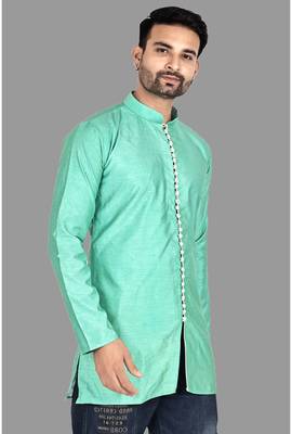 Mens lupi styled stitched pattern kurta    men-kurtas 4