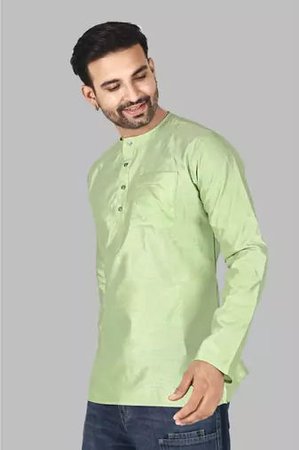 Mens stylish stitched short kurta  men-kurtas