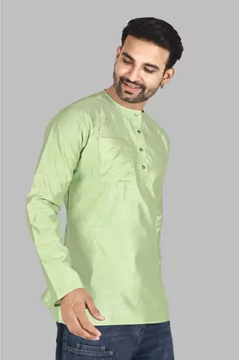 Mens stylish stitched short kurta  men-kurtas