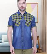 Men's half sleeve casual denim shirt | jeans shirt for men