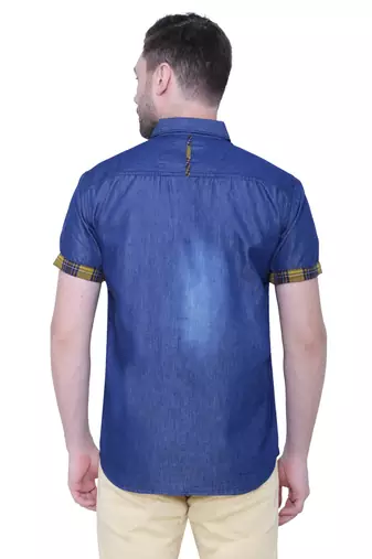 Men's half sleeve casual denim shirt | jeans shirt for men