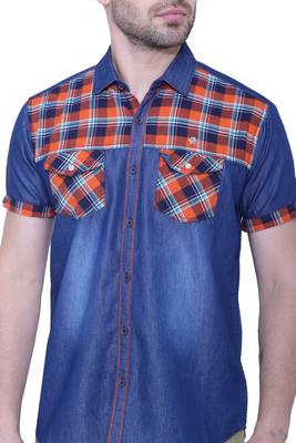 Men's half sleeve casual denim shirt | jeans shirt for men 4